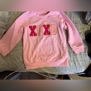 XOXO Kids Sweatshirt in Pink and Gold
